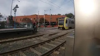 Metro Gold Line Train Meet at South Pasadena Station 4K