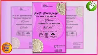 Wedding card design in coreldraw | Invitation Card design | Shadi Card design