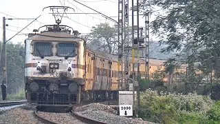 Massive 90 degree Rail curve passing by 13141/Teesta Torsa Express Train (Sealdah to New Alipurduar)