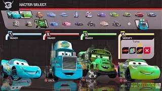 Cars 3: Driven to Win Blue vs Green Split screen 4 player #cars3 #disney #pixar #cars3driventowin