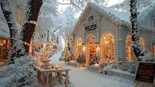 Happy Morning Begins with Warm Jazz ❄️ Cozy Snowy Bookshop Caf&eacute; | Gentle Jazz for Comfort & Ease