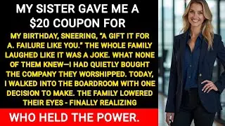 My sister gave me a $20 coupon for my birthday, sneering, “A gift fit for a failure .” What They ...