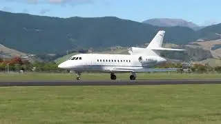 Dassault Falcon 900EX (N146EX) takeoff Nelson Airport