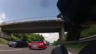 Kawasaki ZZR 1400 vs Golf 7 R32 & Audi RS5 & Mercedes C63 AMG & Mercedes E63 AMG & Yamaha R1 Kiel HD