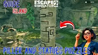 Escape Simulator 2 Island Pillar and Statues puzzle