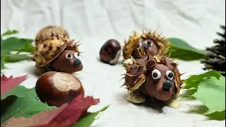 How to Make a Hedgehog 🦔 from Chestnuts: Fun Craft for Kids 3+ Years Old 🎨