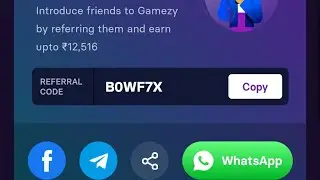 Gamezy per Refer Earn ₹12,516 [loot refer]