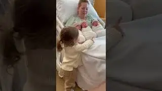 Toddler Meets 3 Babies&hellip; Immediately Regrets It 😳#ToddlerMath #BigSisterReaction #ParentingHumor
