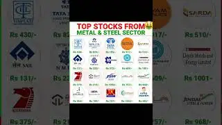Top Stocks from metal & steel sector || share market stocks list #investing #stocks #nifty #shorts