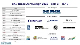Apresenta&ccedil;&atilde;o Sala Virtual 3 (18/10/25) - 27&ordf; Competi&ccedil;&atilde;o SAE BRASIL AeroDesign