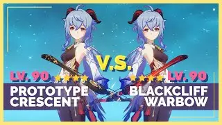 DPS Ganyu F2P Bows | Lv. 90 Prototype Crescent VS Lv. 90 Blackcliff Warbow