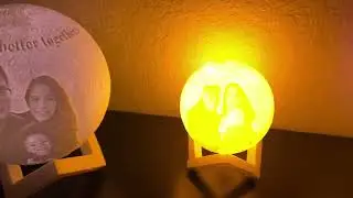 Personalized Photo Moon Lamp Night Light - Christmas Gift | CanvasChamp #moonlight #christmasdecor