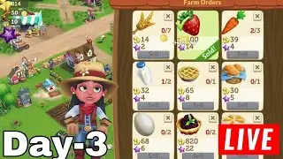 Farmville 2 : Country Escape | Day-3 #live2024   #streaminggaming  #streaming