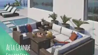 Alta Grande Square Fire Pit Table
