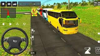 BUS SIMULATOR INDONESIA|| Bus🚌 Driving👮&zwj;♂️ City euro Coach bus Simulator 🔥-Android Gameplay Bus 2024