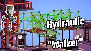 First Ever Hydraulic Walker, Real Engineer Makes Global Leaderboard (Poly Bridge 3 weekly challenge)