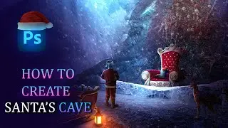 How To Create Santa's House In Photoshop | Speed Art