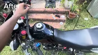 Hawk 250 dlx JFG Exhaust before and after 