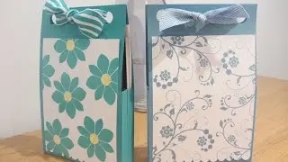 Hand made card gift box with Stampin' Up UK products.