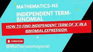 HOW TO FIND INDEPENDENT TERM || BINOMIAL EXPANSION