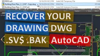 Легко и быстро восстановить файл AutoCAD DWG .SV$ .BAK, найти файл автосохранения или резервной к...