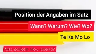 Gramatika - B2 - Satzbau - TE KA MO LO ❗️🇩🇪🇧🇦 wann - warum - wie - wo [Regel] Deutsch - njemački.