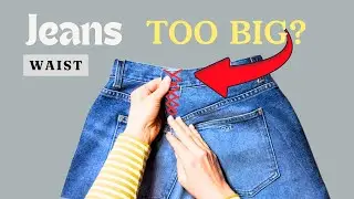 How to TAKE IN JEANS Waist | Pants Perfect WAIST Fit Tutorial