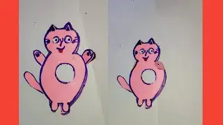 Cute paper Cat moving Eyes/easy paper Toy/DIY paper crafts