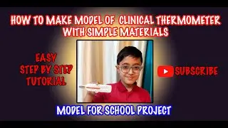 DIY Clinical Thermometer Model: Easy Steps Using Basic Materials #diy #shorts  #science #youtube