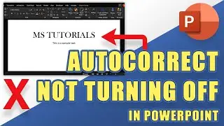SOLVED: AutoCorrect Not Switching Off in PowerPoint? - Do This. | Turn OFF AutoCorrect Fully