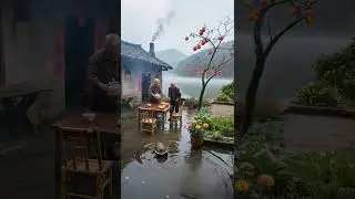 Rainy Morning: Slow Time in Southern China 🍵 #Countryside #China #Healing