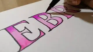 Simple Block Lettering Easy Step by Step - Aloha February