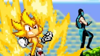 Super Sonic vs Sub-Zero Fatality (Sprites Animation)