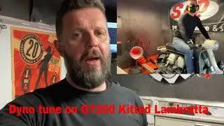 Dyno tune on GT200 Kitted Lambretta with Ron Moss Avanti Exhaust and 30mm Dellorto