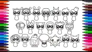 All Incredibox Sprunki Coloring Pages / How to Color Small Cute Sprunki Original / NCS Music