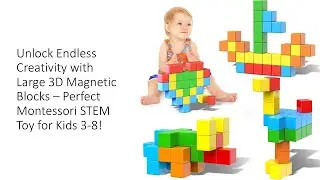 Unlock Endless Creativity with Large 3D Magnetic Blocks &ndash; Perfect Montessori STEM Toy for Kids 3-8!