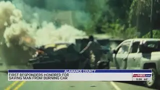 Alamance County first responders honored for saving man from burning car
