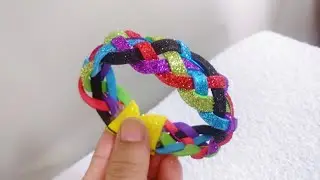 DIY MultiColored Foam sheet Bracelet - No Sew | How to make Bracelet