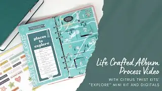 Life Crafted Travel Album - Interactive Peek-A-Boo Scrapbook Page [Citrus Twist Kits 