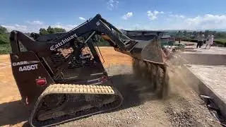 SPREADING THE LOAD! Case tracked skidsteer at work #case #skidsteer #construction 