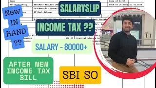 SBI SO IT Scale 1 Salary 2025 After New Tax Regime | Full Slip & In-Hand Pay