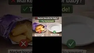 Market biscuits are NOT safe for baby || Homemade biscuits || Above 6 months || No preservative
