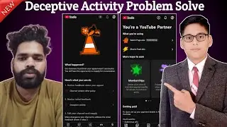 Deceptive activity youtube channel | Your channel is not currently able to earn | Deceptive activity