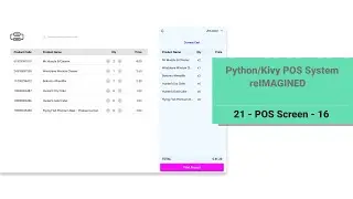 Python/Kivy POS System v2: 21 - POS Screen 16