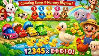 Colorful Eggs Surprise 🥚🚗 | Counting Songs Collection for Kids | Ducks, Birds, Bunny & Farm Animals