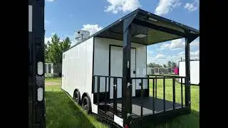 New 2026 Rock Solid Cargo 8.5x24 Custom Porch Serving Trailer.