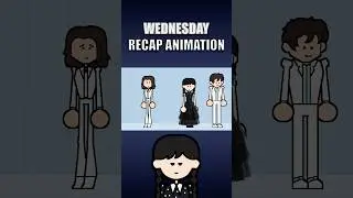 Wednesday Season 1 Recap Animation #wednesday #addamsfamily #enidsinclair #animation #shorts