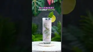 Blueberry Coconut Mojito! 🍇🥥🍹 #cocktail #bar #bartender #mojito #cocktailrecipe