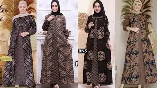 Model Gamis Batik Kombinasi Terbaru