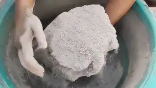 Asmr - Gritty super duper soft cement chunks Crumbling in lots of water 💦#oddlysatisfying 